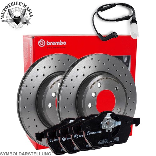 Brembo bremsensatz gelocht - bremsensatz,
